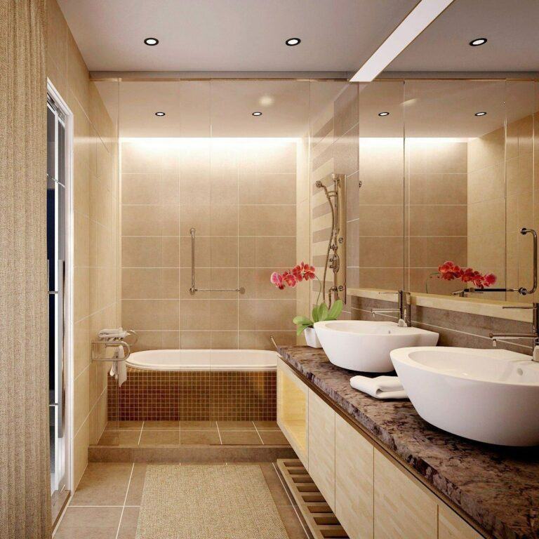 Phòng tắm thiết kế kiểu spa sang trọng