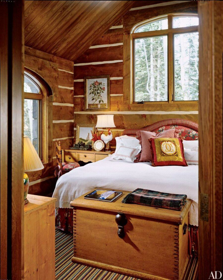 Phòng ngủ gỗ rustic