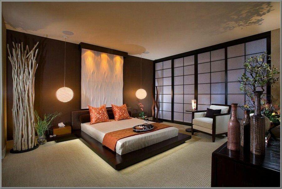 Phòng ngủ Nhật với thiết kế tối giản cùng gam màu trầm mặc