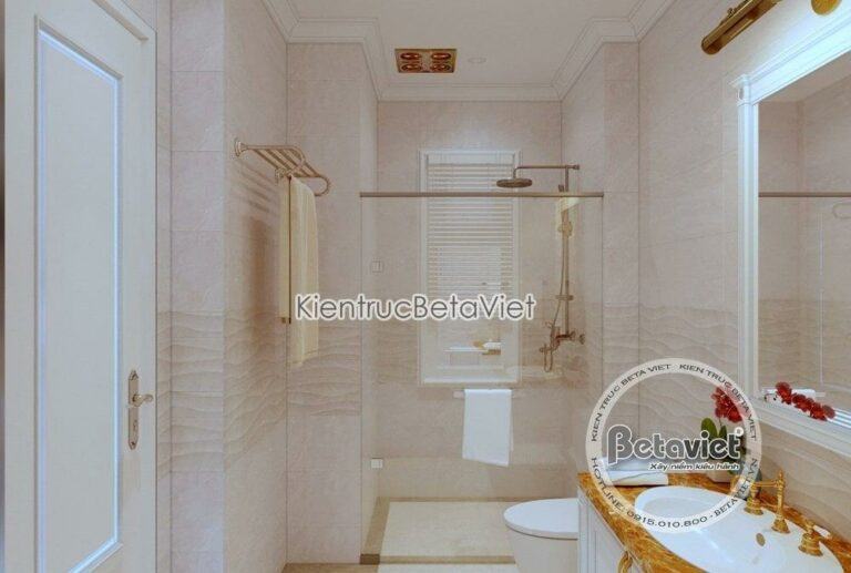 Phòng tắm khách sạn sử dụng thiết bị vệ sinh làm điểm nhấn trang trí cho phòng