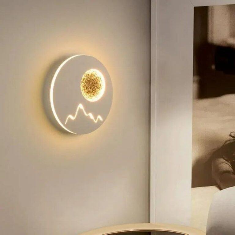 Đèn ốp tường hình tròn phòng khách