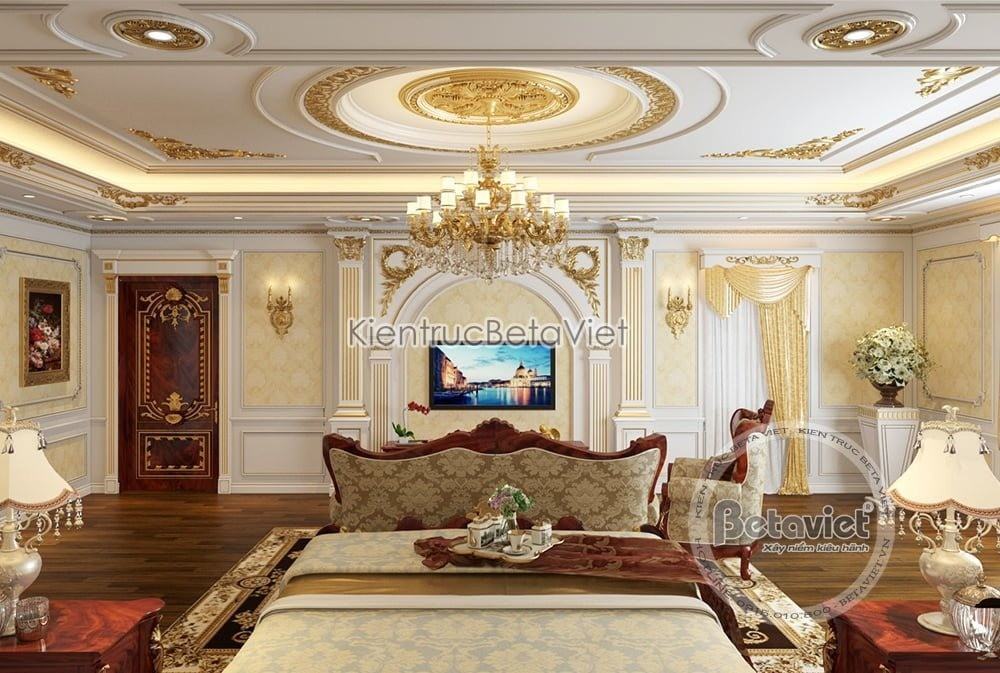 Thiết kế phòng ngủ phong cách nội thất Hoàng gia