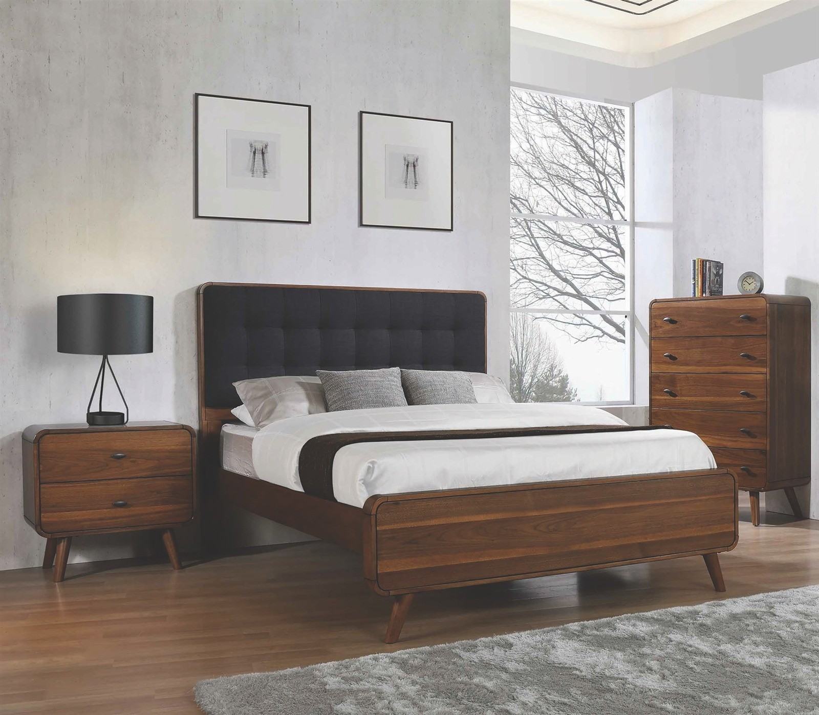 Giường gỗ sang trọng cho phòng ngủ hiện đại