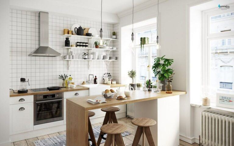 phòng bếp nội thất scandinavian