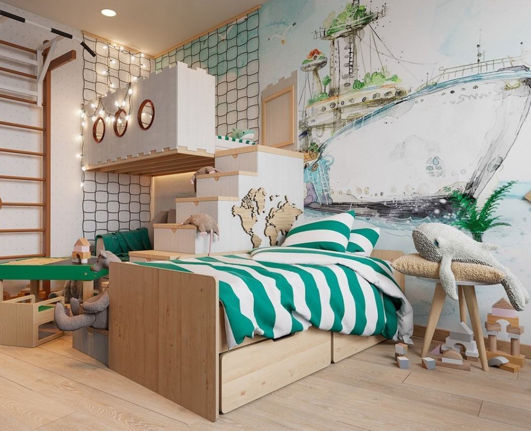 Nội thất phòng ngủ kiểu Nhật mang phong cách hoạt hình