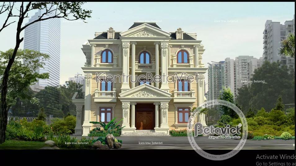 Tham khảo thiết kế kiến trúc villa 4 phòng ngủ vinpearl Nha Trang
