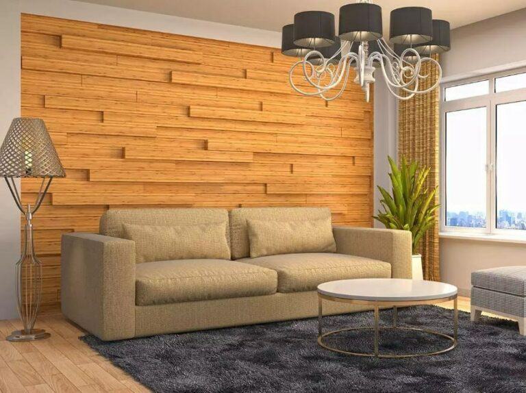 Ốp tường gỗ phòng khách đẹp