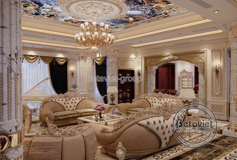 thiết kế nội thất phòng khách Nội thất cao cấp phong cách Hoàng gia (CĐT: Bà Phương - Hải Phòng) NT19102