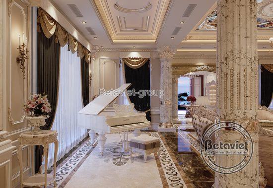 thiết kế phòng khách đẹp Nội thất cao cấp phong cách Hoàng gia (CĐT: Bà Phương - Hải Phòng) NT19102