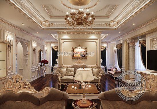mẫu phòng khách biệt thự đẹp Nội thất cao cấp phong cách Hoàng gia (CĐT: Bà Phương - Hải Phòng) NT19102