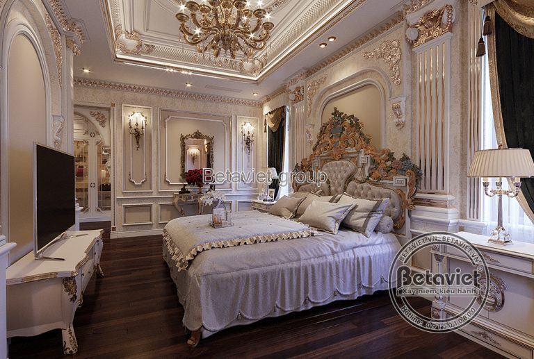bộ nội thất phòng ngủ cao cấp phong cách Hoàng gia (CĐT: Bà Phương - Hải Phòng) NT19102