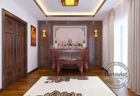 Mẫu thiết kế nội thất đẹp kiểu Á Đông với gỗ óc chó sang trọng (CĐT: Ông Trọng - Ninh Bình) NT20301