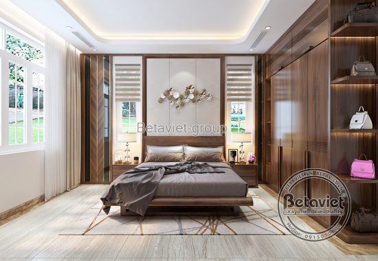 Mẫu thiết kế nội thất đẹp kiểu Á Đông với gỗ óc chó sang trọng (CĐT: Ông Trọng - Ninh Bình) NT20301