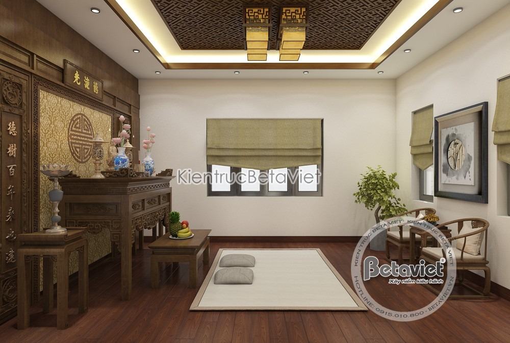 Thiết kế nội thất biệt thự phong cách Á Đông (CĐT: Ông Hải - Phú Yên) NT20310