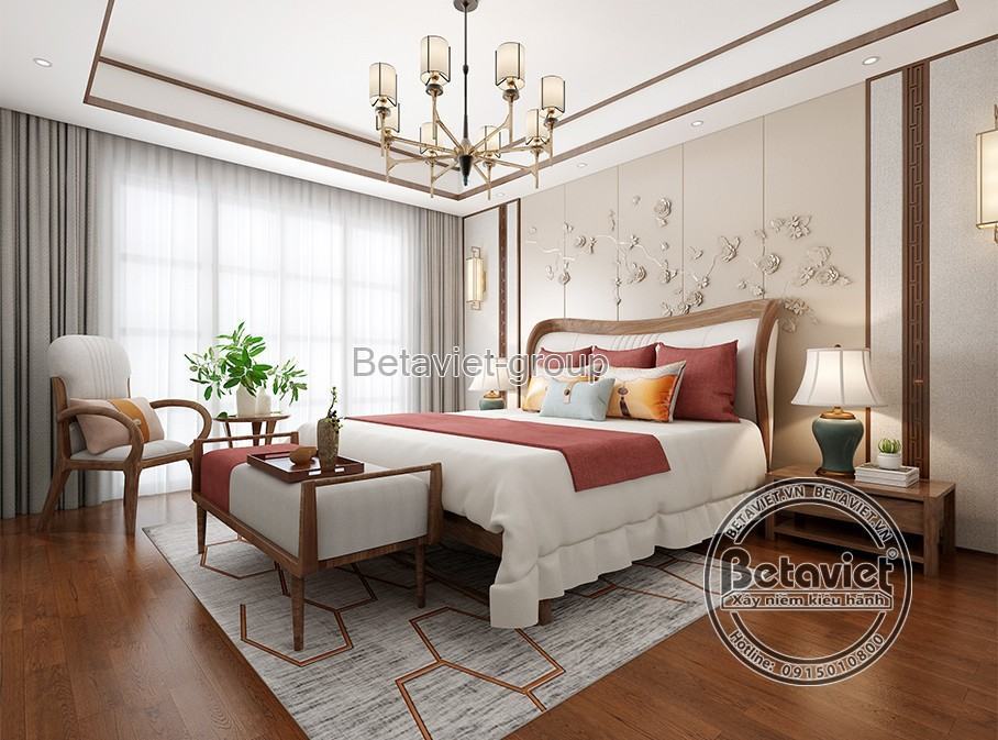 Thiết kế nội thất đẹp phong cách Á Đông (CĐT: Ông Long - Hà Nội) NT20344