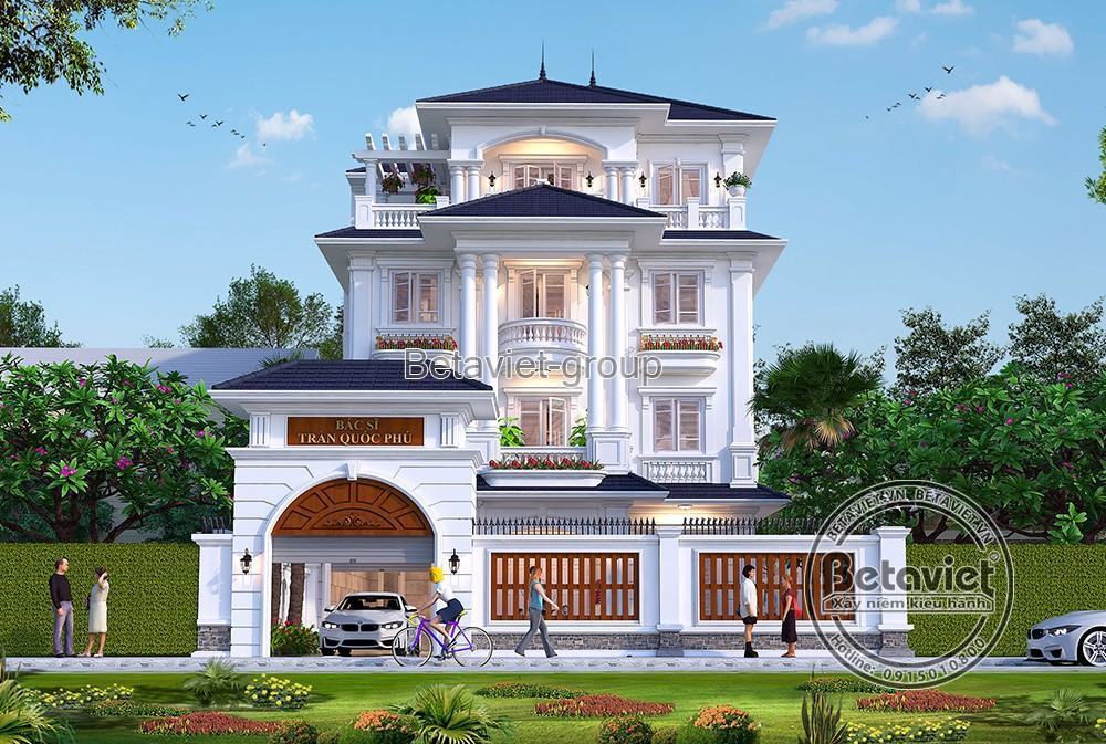 Thiết kế biệt thự Tân cổ điển kết hợp kinh doanh (CĐT: Ông Phú - Nam Định) KT20041