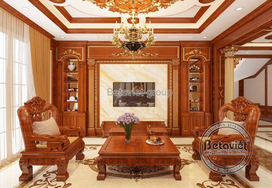 Thiết kế nội thất Tân cổ điển gỗ (CĐT: Ông Dương - Long An) NT19141