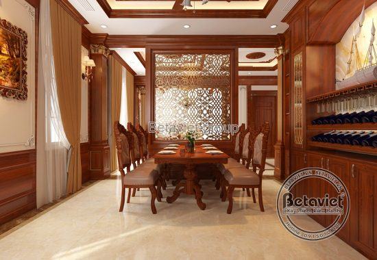 Thiết kế nội thất Tân cổ điển gỗ (CĐT: Ông Dương - Long An) NT19141