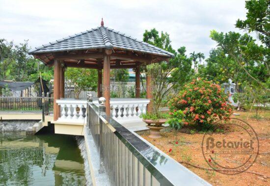 Hình ảnh ngoại thất sân vườn thiết kế kiến trúc đậm chất làng quê Việt SVTC16082