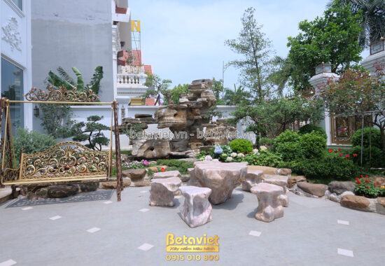 Khuôn viên sân vườn biệt thự 4 tầng KĐT Nam Châu Giang HT19169
